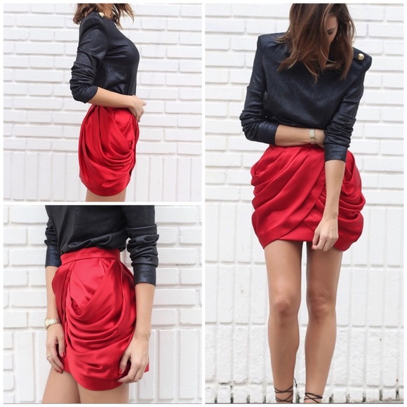 NWT Balmain x H&M Mini Tulip Skirt Sz 2 - Picture 10 of 10